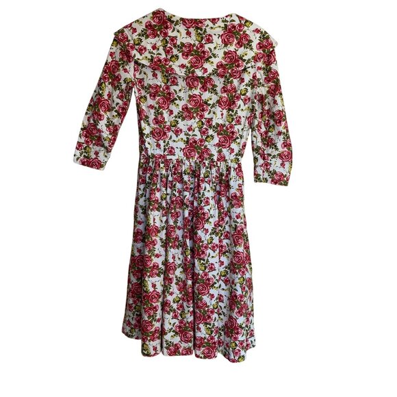 Vintage Womens Dress Size Small Multicolor Fit And Flare Floral Pure Cotton - Picture 13 of 14